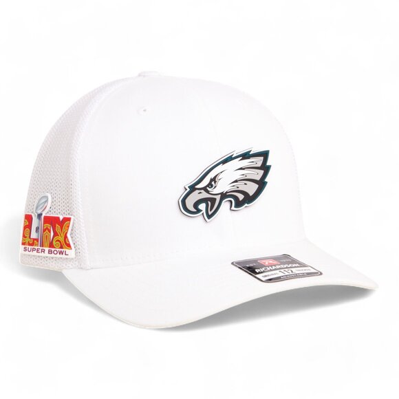 Philadelphia Eagles Super Bowl LIX 3D Snapback Trucker Hat- White - Picture 1 of 3